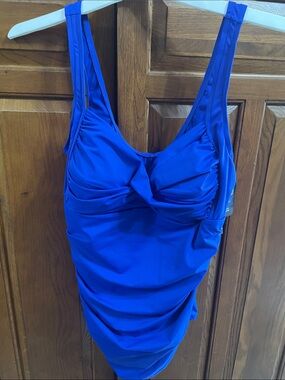 Royal Blue One-Piece Swimsuit Simply Slim NEW Sz. 2X 18/20